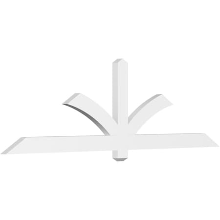 Ekena Millwork Redmond Architectural Grade PVC Gable Bracket, 84"W x 24 1/2"H x 2"D x 4"F, 7/12 Pitch GBP084X25X0204RED00